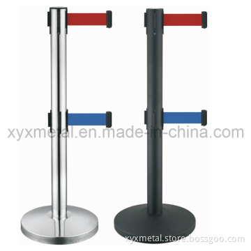 Double Tiers Twin Two Belt Retractable Barriers